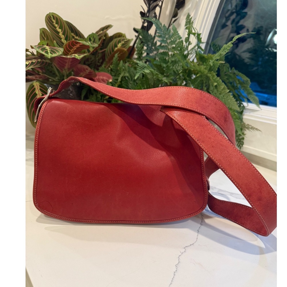 Rare Vintage‎ Coach Legacy Saddle Flap Shoulder/Crossbody Bag #K2P-9332 Red EUC